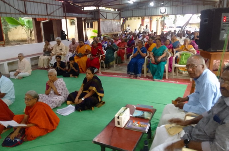Devotees at a pooja
